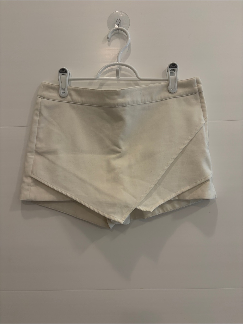 Women’s Cream Wrap-Front Shorts